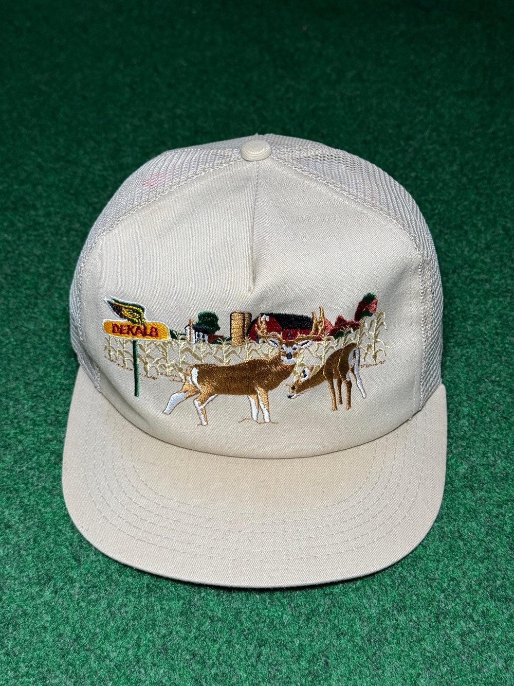 Dekalb Seed Trucker Hat Snapback Cap 90s Deer Whitetail Hunting Farmer Farm